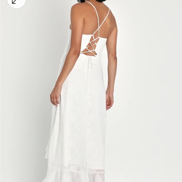 NWOT Lulus white high-low dress - Picture 2 of 4